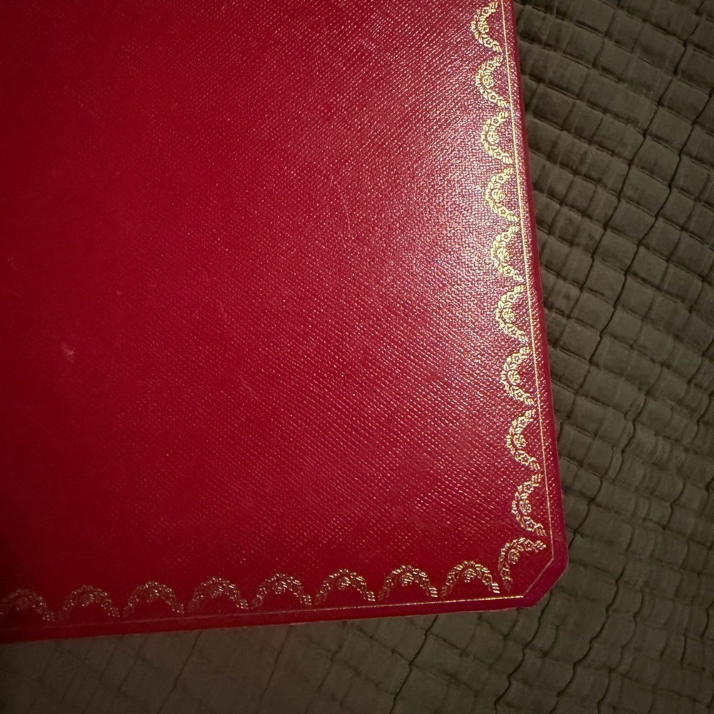 Cartier red and black watch presentation box with gold logo and a extra box - Picture 3 of 12